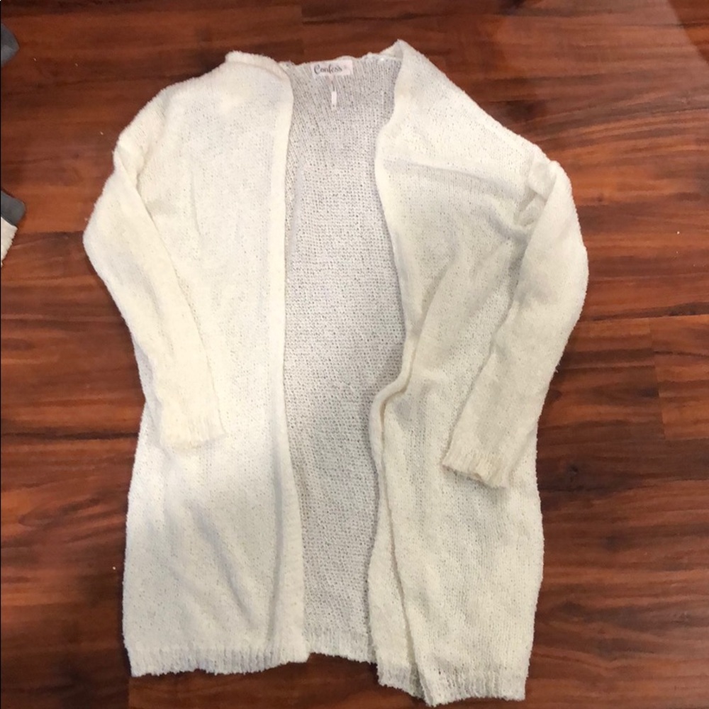 White cardigan